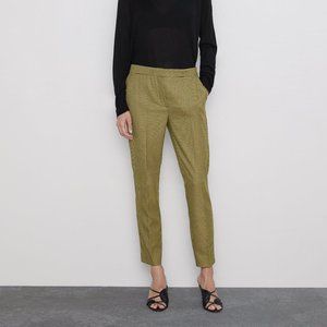 ZARA-PANTS WITH ELASTIC WAISTBAND Black / Yellow